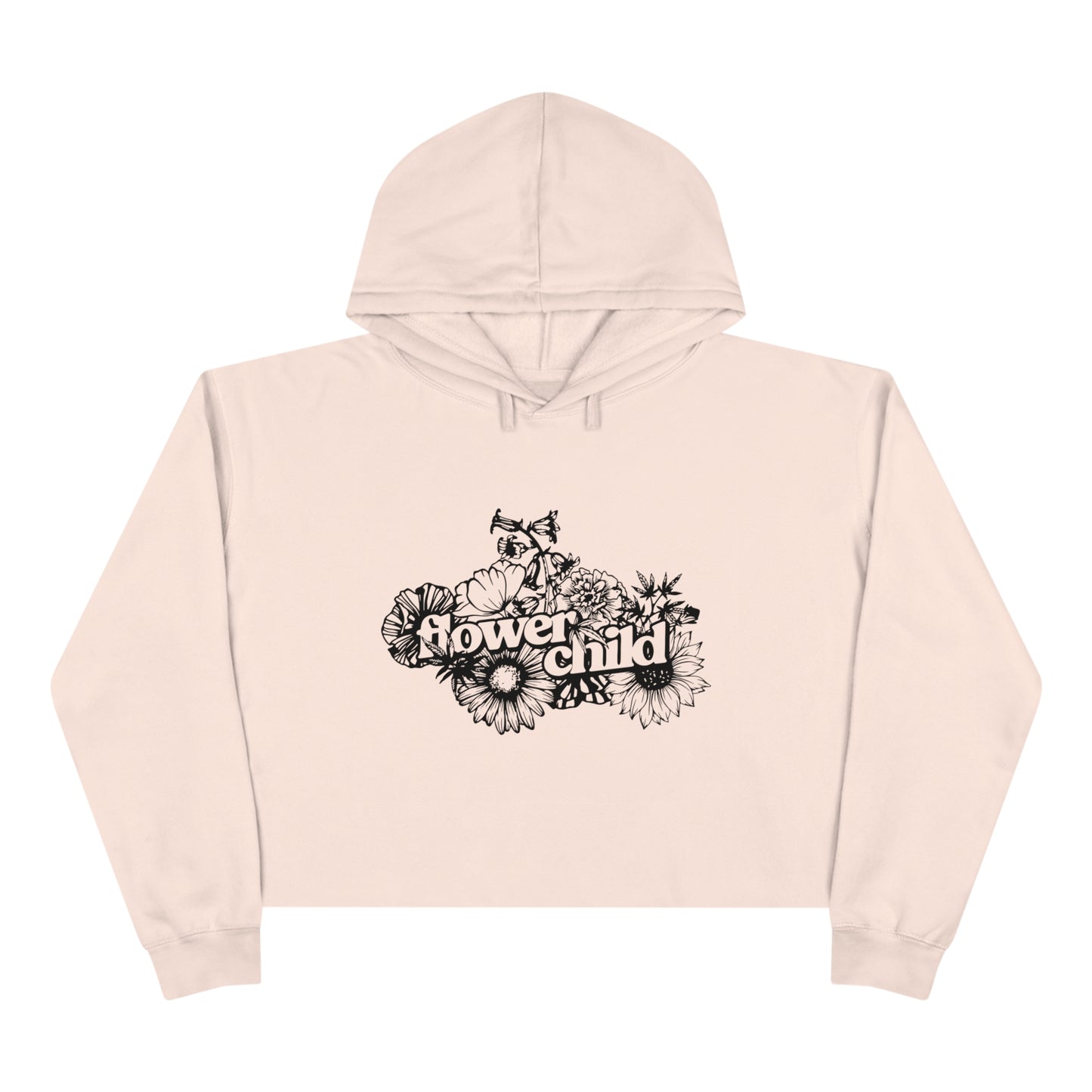 Crop Hoodie Flower Child